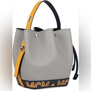 MCM | Mini Milano Logo Leather Bucket Bag